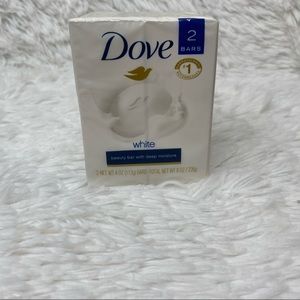 Dove 2 bars of white soap 4 Oz each